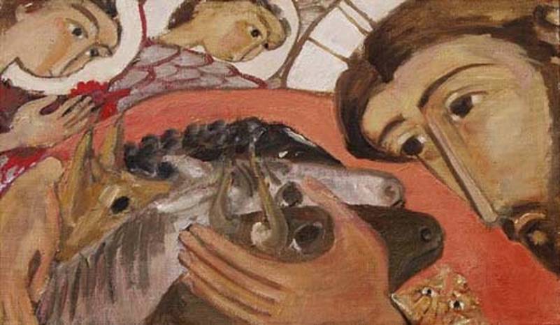 Христос - пастырь добрый, любящий своих овец - Фрагмент картины Елены Черкасовой Христос - пастырь добрый, любящий своих овец - Фрагмент картины Елены Черкасовой