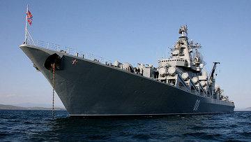 Флагман Тихоокеанского флота (ТОФ) - ракетный гвардейский крейсера "Варяг"